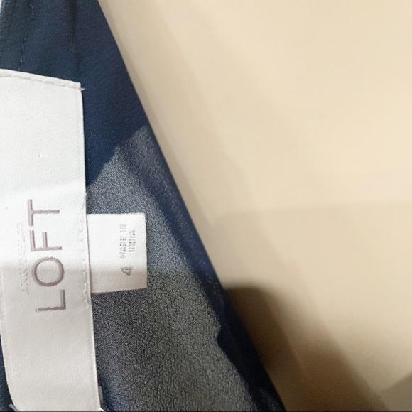 Loft Women’s Navy And White Abstract Print Maxi - Picture 8 of 11